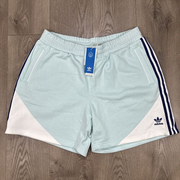 Adidas Originals Superstar Fleece Shorts Halo Mint/White Men's XL BNWT - Picture 1 of 6